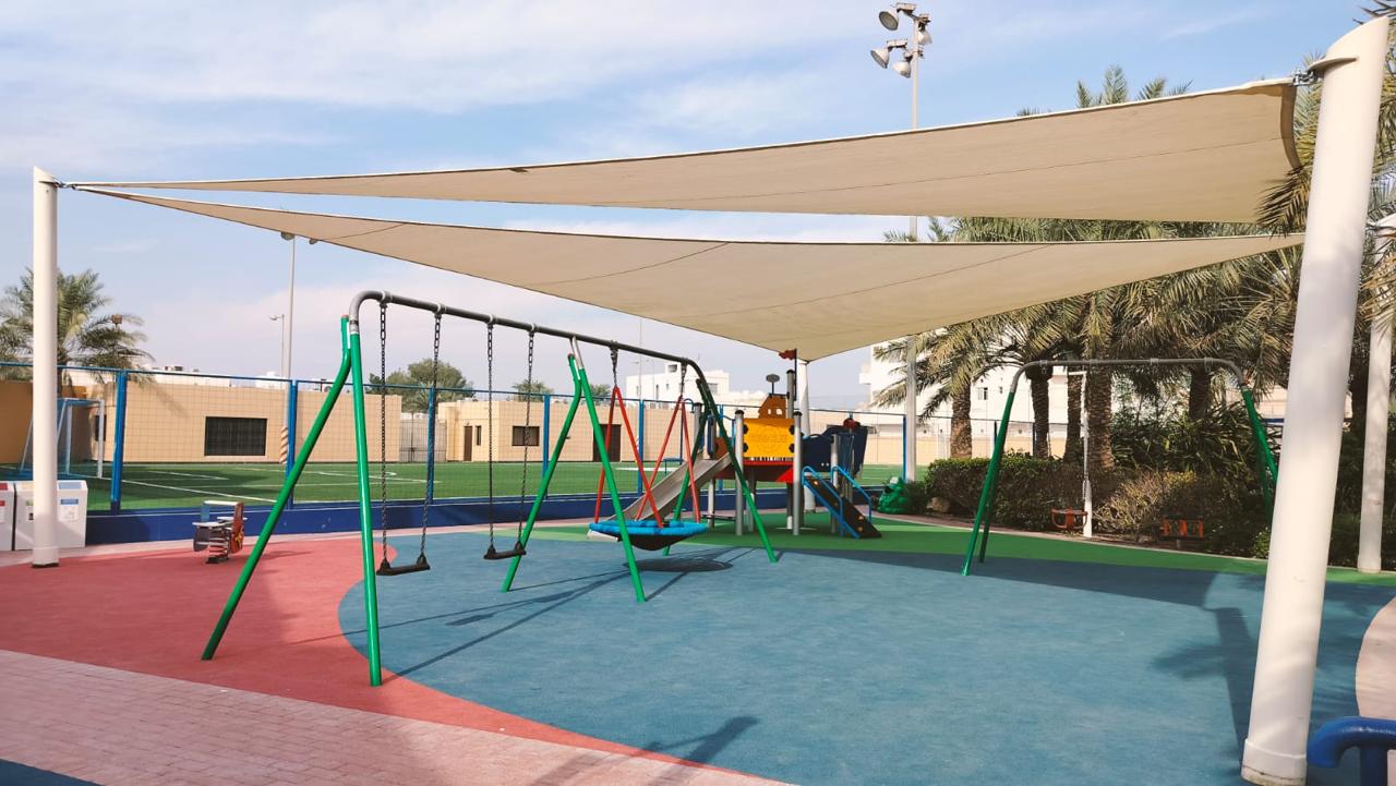 Brtitish School   Kids Play Area Sail Shade